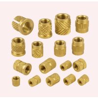 Brass Knurled Inserts with High Pull-Out Strength, Heat and Ultrasonic Installation Inserts for Plastic, Providing Durable Internal Threads for Screws and Bolts